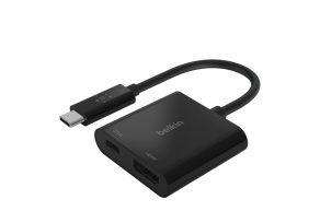 Belkin USB-C to HDMI adapter + 60W power supply, black